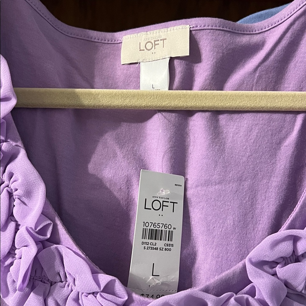 LOFT NWT Set of 3 Tops with short sleeve lovely drape Round neckline - Picture 2 of 8
